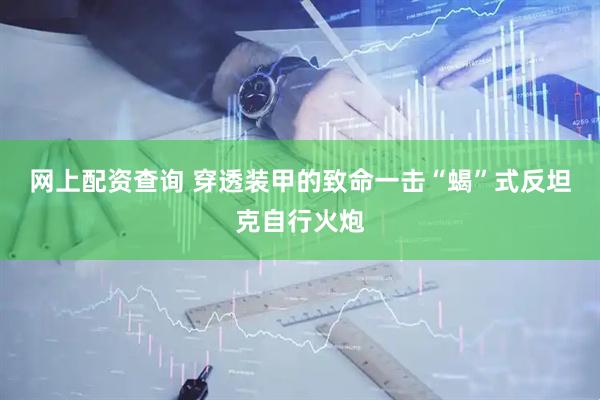 网上配资查询 穿透装甲的致命一击“蝎”式反坦克自行火炮
